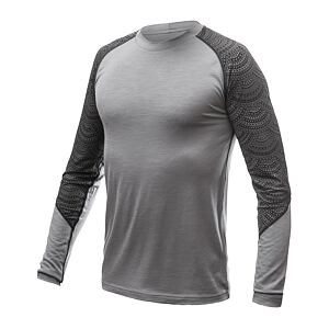 SENSOR MERINO IMPRESS pánské triko dl.rukáv šedá/maori