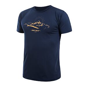 SENSOR COOLMAX TECH MOUNTAINS 98 pánské triko kr.rukáv deep blue