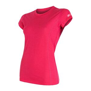 SENSOR MERINO ACTIVE dámské triko kr.rukáv magenta