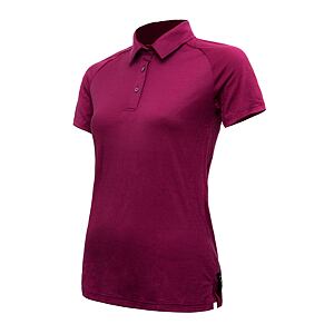 SENSOR MERINO ACTIVE polo dámské triko kr.rukáv lilla