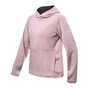SENSOR MERINO UPPER traveller dámská mikina s kapucí dusty pink