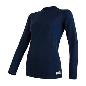 SENSOR MERINO DF dámské triko dl.rukáv deep blue