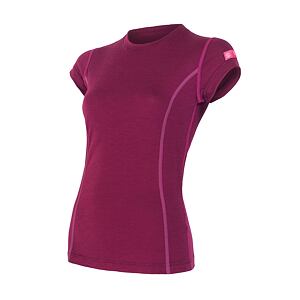SENSOR MERINO ACTIVE dámské triko kr.rukáv lilla