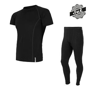 SENSOR SET MERINO ACTIVE pánský krátký rukáv + spodky