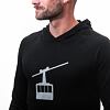 SENSOR MERINO UPPER GONDOLA pánská mikina klokanka černá